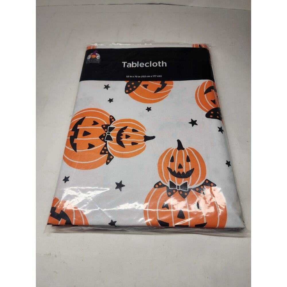 Happy Halloween Vinyl Tablecloth Halloween Pumpkin Rectangle 52X70